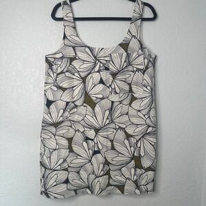 Banana Republic Linen Scoop-Neck Shift Dress in a boho paisley prinT women's‎ S